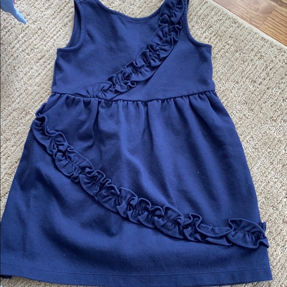 Janie and Jack 3T Navy Ruffle Ponte Dress